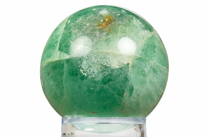 Polished Green Fluorite Sphere - Madagascar #304740